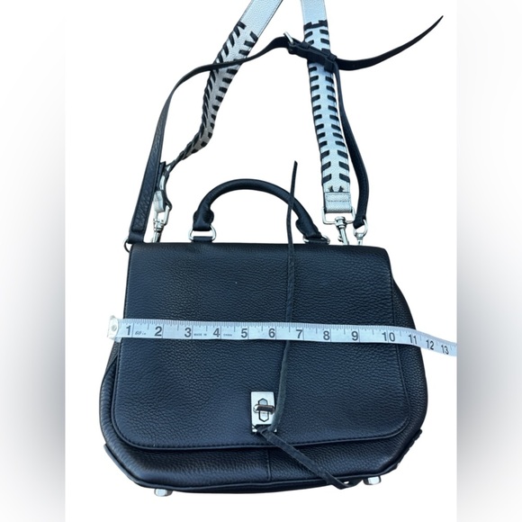 Rebecca Minkoff Darren Leather Satchel Bag Convertible Backpack Black READ - Picture 11 of 14